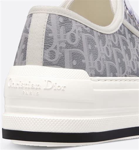 Walk'n'Dior Platform Sneaker Gray Calfskin Textured with Dior 